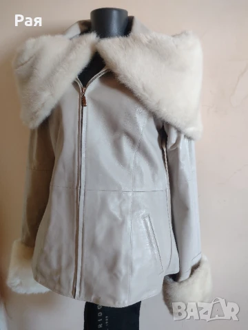 Елегантно кожено яке, снимка 8 - Якета - 50672679