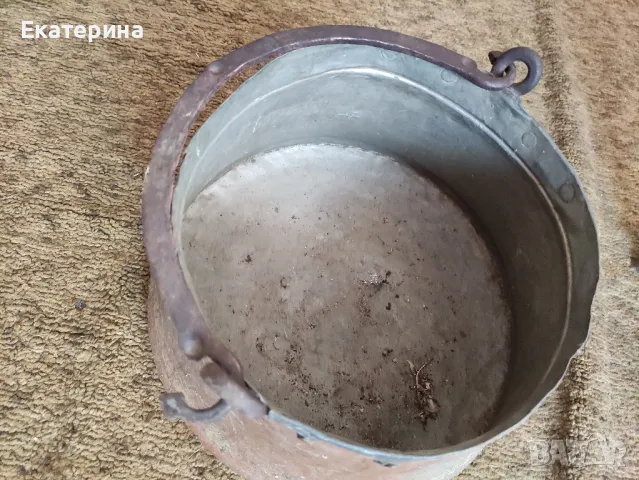 меден казан , снимка 2 - Антикварни и старинни предмети - 47437628