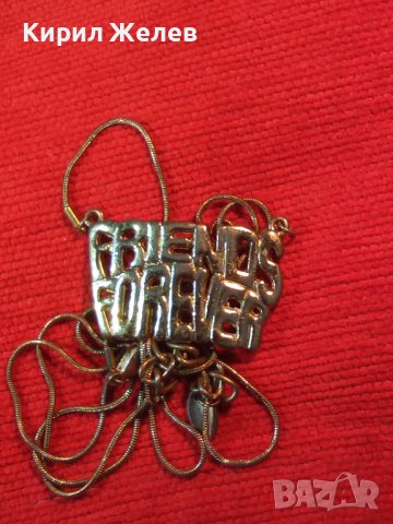 FRIENDS FOREVER МЕДЕН с ЛЪСКАВА ПОЗЛАТА МАРКОВ ФЕШЪН МЕДАЛЬОН КОЛИЕ на ZARA 38678
