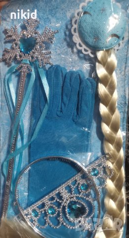 Плитка пластмасова детска корона ръкавица Жезъл принцеса Елза Замръзналото  Кралство Frozen костюм в Други в гр. Ямбол - ID38718787 — Bazar.bg