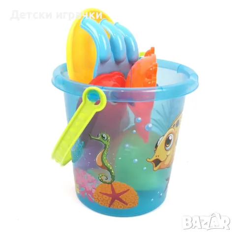 Кофа за пясък, с аксесоари, синя