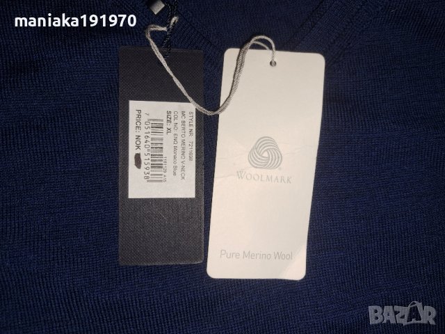 Mario Conti Berto merino V neck (XL) мъжки пуловер 100% Merino Wool , снимка 6 - Пуловери - 42544556