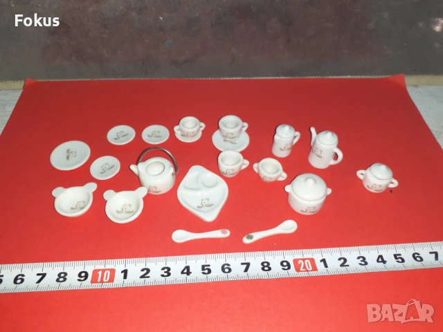 Порцеланов сервиз миниатюри - порцелан миниатюра, снимка 5 - Антикварни и старинни предмети - 53422565