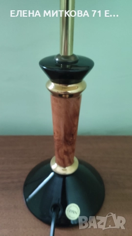 W.Goebel Germany порцеланова настолна лампа декорирана с 22 карата злато, снимка 9 - Настолни лампи - 52564931