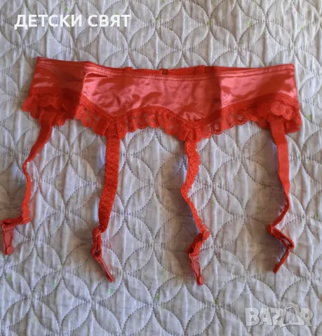 Еротичен червен комплект от сатен, снимка 3 - Бельо - 47682071