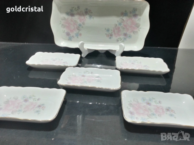 Стар български порцелан чинии , снимка 4 - Антикварни и старинни предмети - 53129128