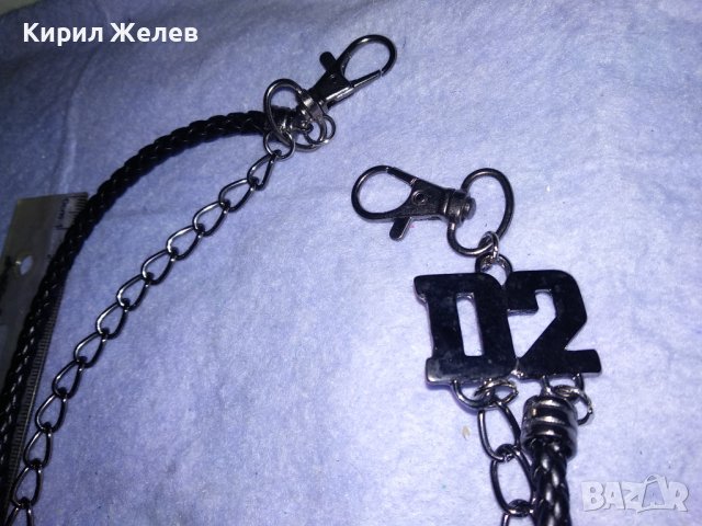 D-2 ФЕШЪН РОКАДЖИЙСКИ СТИЛ ВЕРИЖКА за КОЛАН МЕТАЛ и ЕКО - КОЖЕНА ОПЛЕТКА 35382, снимка 8 - Други - 41837088