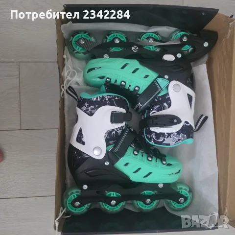 Нови регулируеми ролери Kuxuan EU 35–39 със светещи колела, снимка 3 - Ролери, кънки - 56245822