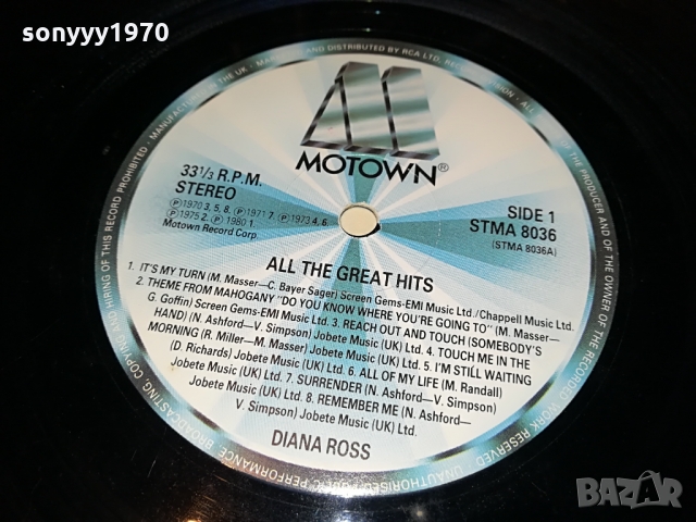 поръчана-DIANA ROSS-MADE IN GREAT BRITAIN 1003222027, снимка 15 - Грамофонни плочи - 36062190