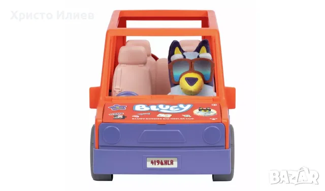 Голяма кола с Плюшена играчка Блуи Bluey , снимка 5 - Коли, камиони, мотори, писти - 55986564