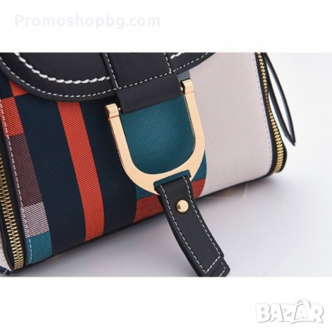 Дамска раница Оxford- Черна Кафява, снимка 8 - Раници - 34447963