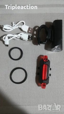 Зареждаеми стоп и фенерче за колело, USB,, IPX4, снимка 7 - Аксесоари за велосипеди - 42253378