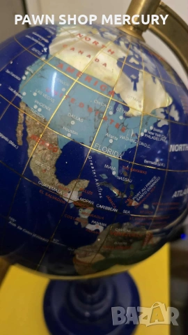 Продавам красив глобус  Lapis Lazuli gemstone , снимка 3 - Други ценни предмети - 53296223
