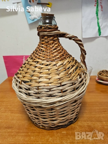 Стъклена дамаджана 10 л., снимка 2 - Сервизи - 53753524