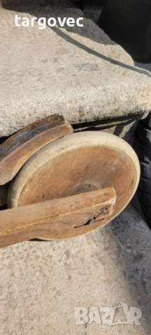 Уникална старинна дървена тротинетка, снимка 3 - Антикварни и старинни предмети - 53855352