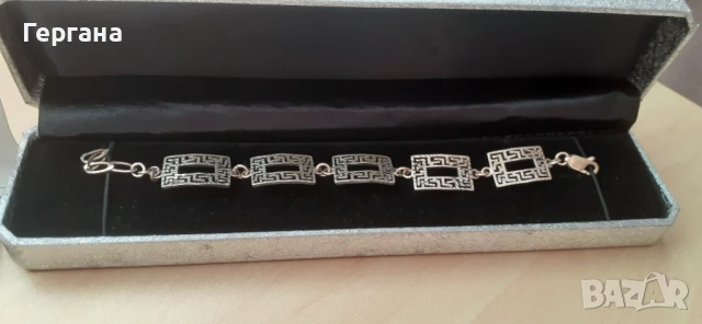 Сребърна гривна, снимка 3 - Гривни - 51320122