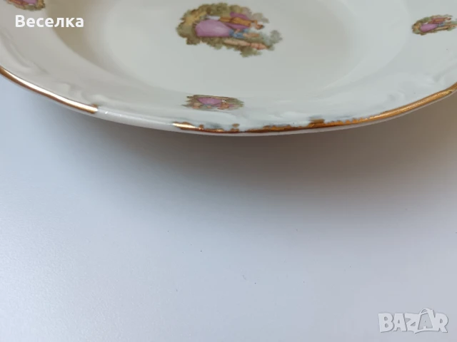 Порцеланово плато Изида с мотив Ромео и Жулиета , снимка 5 - Антикварни и старинни предмети - 51112566