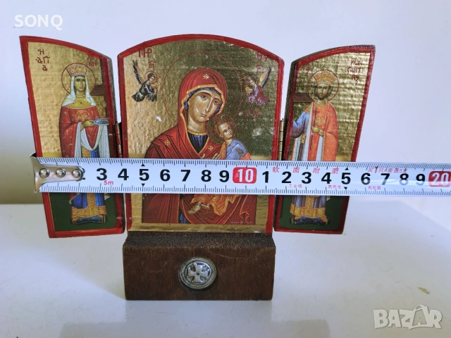 Триптих,Икона, снимка 11 - Антикварни и старинни предмети - 53668947