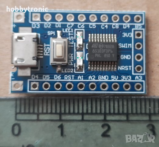STM8S103F3P6 development board,  развойна платка 