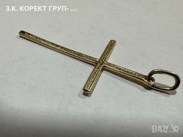 Златен кръст 14к, 0,92гр , снимка 5 - Колиета, медальони, синджири - 53056313