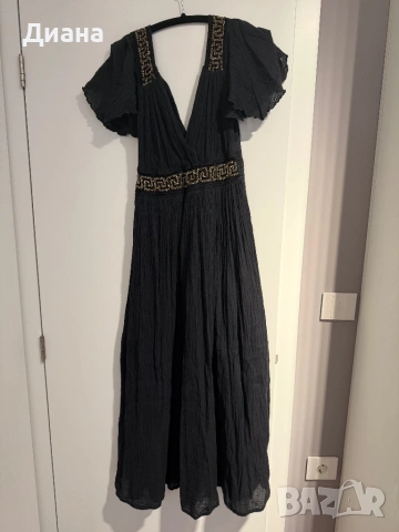 Черна дълга рокля, снимка 2 - Рокли - 53133204