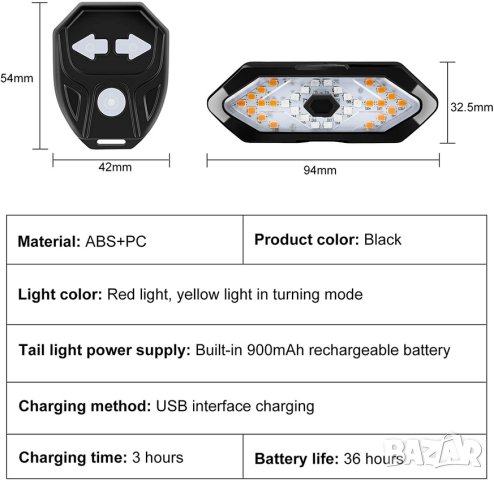 Мигачи и ярка червена светлина за велосипед, тротинетка, скутер и др., снимка 11 - Части за велосипеди - 36753012