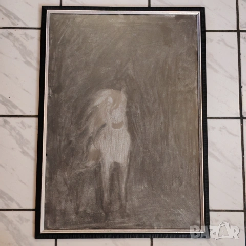 Картина рисувана с въглен. , снимка 4 - Картини - 53201313