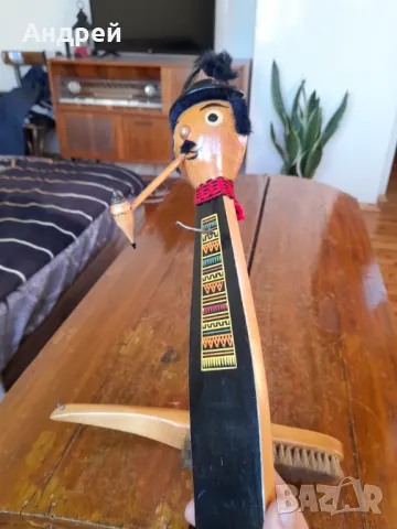 Стара четка,закачалка за четка , снимка 4 - Други ценни предмети - 48876356