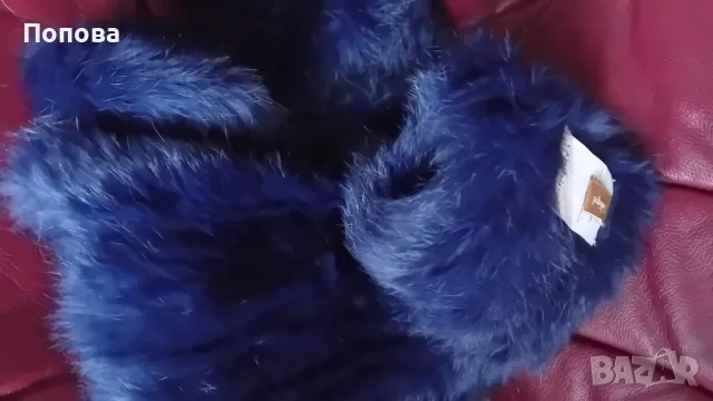 "Combipel" шал естествен косъм/тъмно син/, снимка 4 - Шалове - 47819407