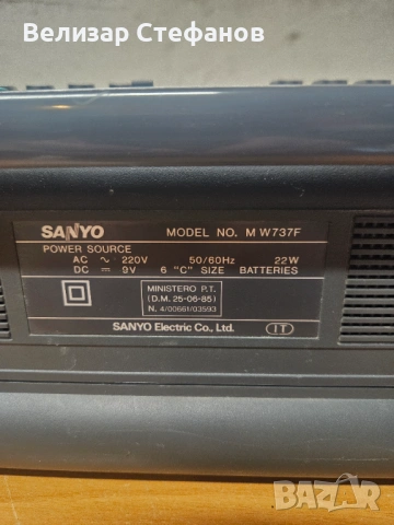 Стерео касетофон SANYO MW737F, снимка 5 - Радиокасетофони, транзистори - 53076605