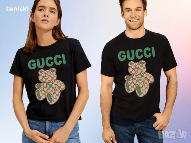  Тениски GUCCI BEAR принт 2 модела , снимка 2 - Тениски - 36297932