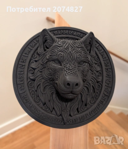 Фигурка Wolf Head / Вълча глава статуетка за стена, снимка 3 - Декорация за дома - 53281415