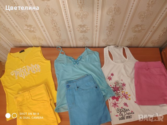 Летни дамски дрехи размер S/M, снимка 1 - Тениски - 36820605