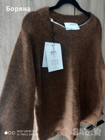 Selected Femme нов пуловер алпака, снимка 7 - Блузи с дълъг ръкав и пуловери - 44805304
