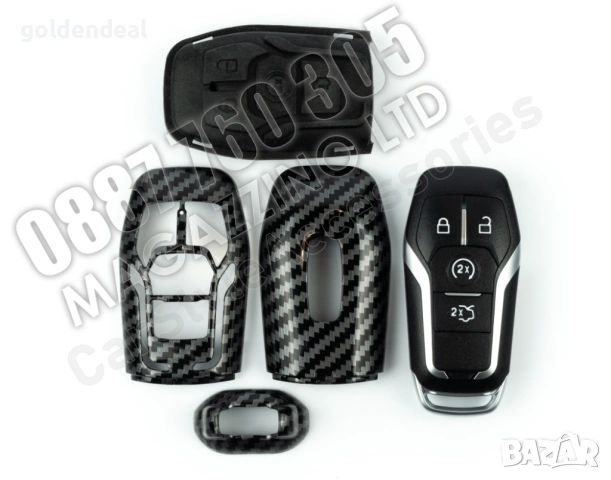Карбонова Кутийка за Ключ Форд Калъф за Ключ Ford, снимка 6 - Аксесоари и консумативи - 53748549