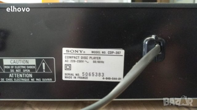 CD player SONY CDP-397 #1, снимка 7 - Аудиосистеми - 40105853