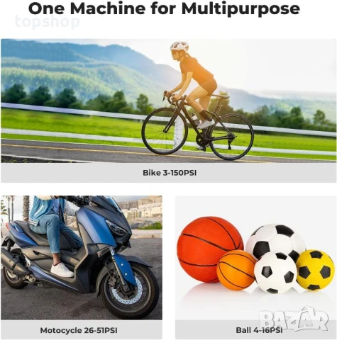 YOUNGDO 150PSI мини помпа за велосипед, мотор с дигитален манометър, снимка 7 - Аксесоари за велосипеди - 50578067