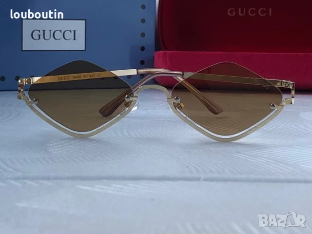 GUCCI дамски слънчеви очила ромб 2 цвята черни кафяви, снимка 12 - Слънчеви и диоптрични очила - 50741381