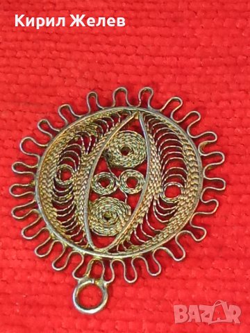 СРЕБЪРНА ФИЛИГРАННА ВИСУЛКА МЕДАЛЬОН РЪЧНА СТАРА МАЙСТОРСКА ИЗРАБОТКА 22416, снимка 2 - Антикварни и старинни предмети - 33127039