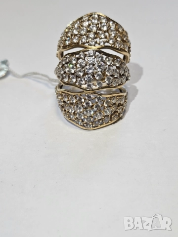 Страхотен женски пръстен 585/14к 8.89гр, снимка 2 - Пръстени - 51531789