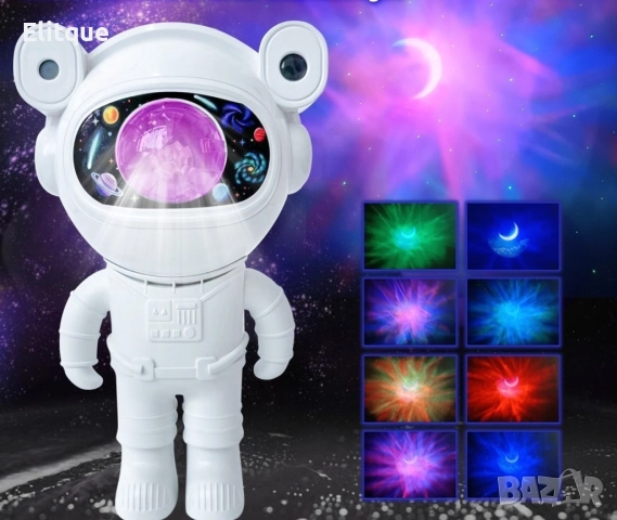 Лампата Астронавт с 12 различни светлинни ефекта е уникален и иновативен предмет , снимка 5 - Настолни лампи - 52902933