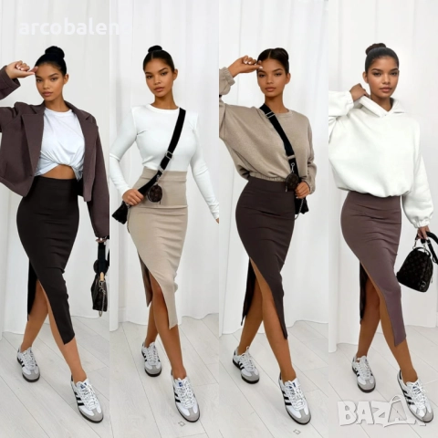 Дамска миди пола от Ava, 4цвята 