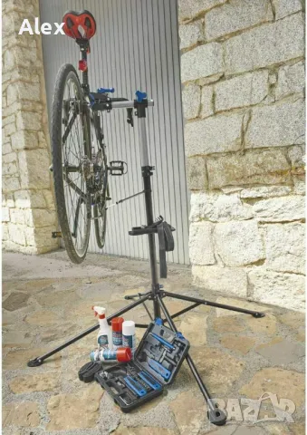 Сервизна стойка за велосипед Crivit 188x104 см, снимка 2 - Части за велосипеди - 49472605