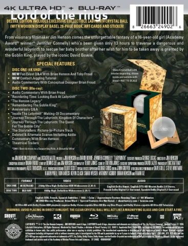 Labyrinth (1986) - Collector's Set 4K Ultra HD / Blu-ray - "Лабиринт" Колекционерско издание, снимка 3 - Blu-Ray филми - 53485800