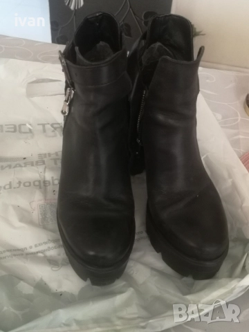 дамски боти с ток естествена кожа 38номер, снимка 15 - Дамски боти - 51866488