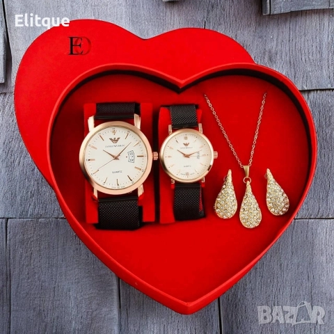 часовник,колие и обеци , снимка 2 - Бижутерийни комплекти - 52907601
