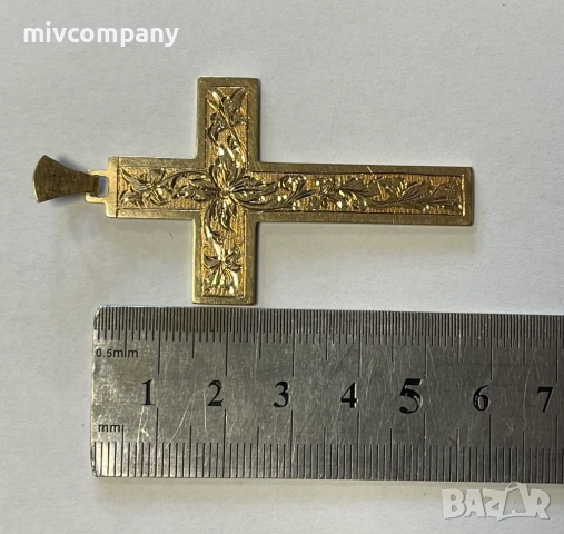Златна висулка(кръст) 11.44гр., снимка 5 - Колиета, медальони, синджири - 53443752