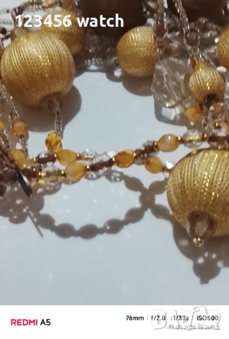 Красива гривна от чушки стъклени кристали сваровски, снимка 5 - Гривни - 53843321