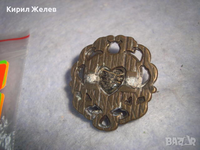 ВИНТИДЖ СЪРЧИЦЕ - МЕСИНГ АРТ НУВО ОРНАМЕНТИКА - АПЛИКАЦИЯ УКРАШЕНИЕ 3746, снимка 2 - Други - 36363935