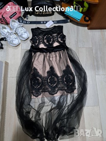 Дамска атрактивна официална рокля с подвижен тюл